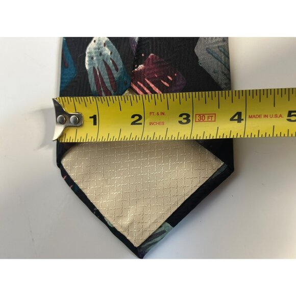 VTG Pcarlo Palazzi Paris Tie Geometric Pattern Italian Silk Necktie 3.75" Access - Picture 6 of 6